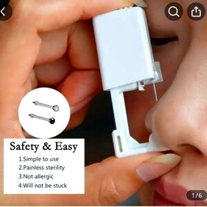 NIP AUTHENTIC STAINLESS STEEL EAR 👂 piercing kit AND 1 pair of starter earrings